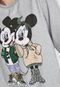 Blusa de Moletom Flanelada Fechada Cativa Disney Mickey & Minnie Cinza - Marca Cativa Disney