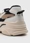 Tênis Dad Sneaker Chunky Dafiti Shoes Recortes Bege - Marca DAFITI SHOES