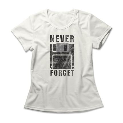 Camiseta Feminina Never Forget - Off White - Off White - Marca Studio Geek 