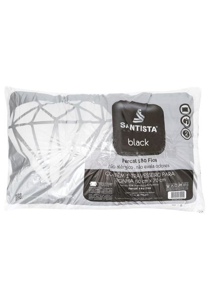 Travesseiro Black 50X70 Santista Branca - Marca Santista