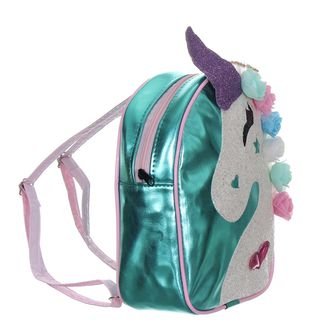 Bolsa Mochilinha De Unicornio Com Brilho 3D Infantil Feminina Menina