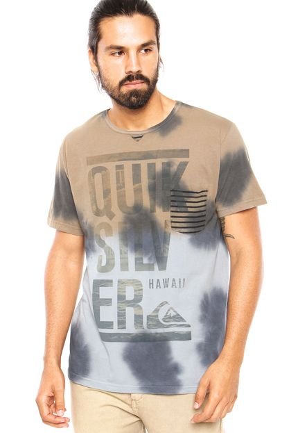 Camiseta Quiksilver Tiedyed Marrom/Cinza - Marca Quiksilver