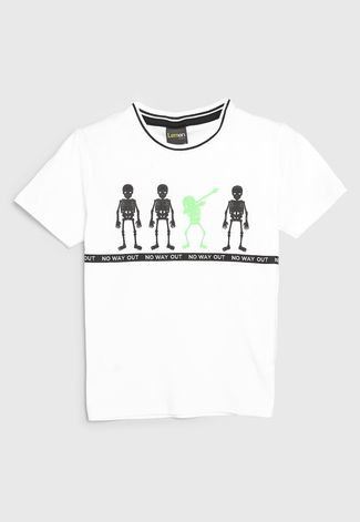 Camiseta Lemon Kids Infantil Esqueletos Branca