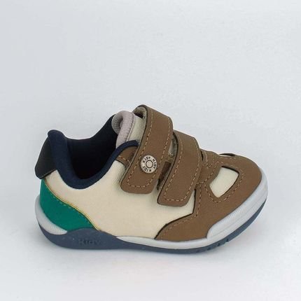 Sapato Bebê Masculino Kidy Colors Casual Bege e Natural - Marca Kidy