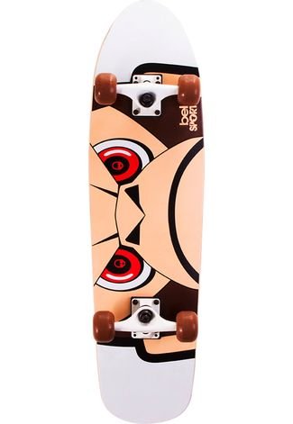Skate Longboard 82cm Maple Abec-7 Monkey Marrom 65 X 38 Mm Belfix