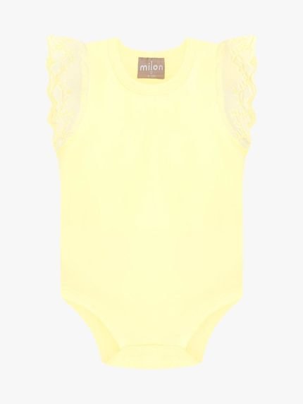 Body Bebê Menina Milon Amarelo - Marca Milon