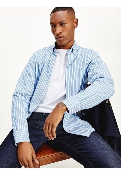 Camisa de mezclilla tommy hilfiger deals