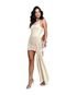 Conjunto Body Regata e Saia Curta Fluity Tubinho Erizza  Creme - Marca Cia do Vestido