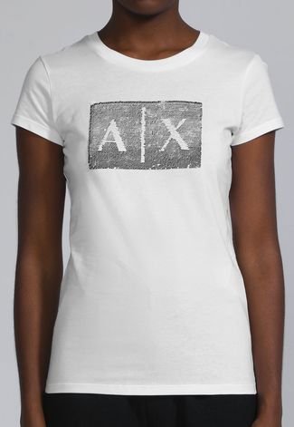 Camiseta AX ARMANI EXCHANGE Logo Branca