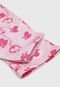 Pijama Abrange Longo Infantil Full Print Off-White/Rosa - Marca Abrange