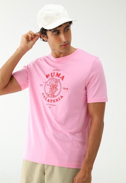 Camiseta Puma Slim Gelateria Rosa - Marca Puma