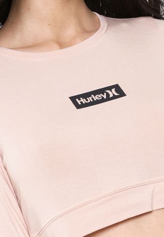 Blusa Cropped Hurley O&O Small Box Rosa