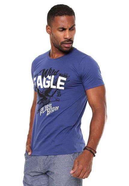 Camiseta FiveBlu Manga Curta Eagle Azul - Marca FiveBlu