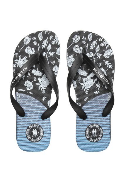 Chinelo Polo Wear Floral Preto - Marca Polo Wear