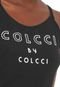 Regata Colcci Fitness Lettering Preta - Marca Colcci Fitness