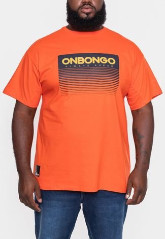 Camiseta Onbongo Plus Size Fade Tangerina
