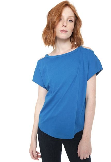 Camiseta Triton Recortes Azul - Marca Triton