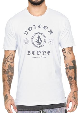 Camiseta Volcom Chain Branca