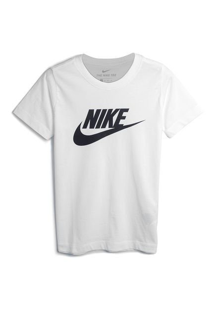 Camiseta Nike Menino Logo Branca - Marca Nike