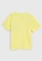 Camiseta Carinhoso Infantil Bolso Amarelo/Azul-Marinho - Marca Carinhoso
