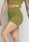 Short Fitness Vekyo Poliamida Feminino Suplex Liso Academia Verde Pistache - Marca VEKYO