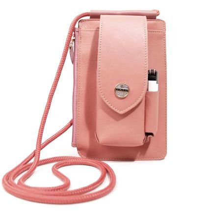 Bolsa Transversal Cigarreira em Couro Artlux 9057 - ROSE - Marca Artlux