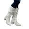 Botas Slouchy Lirom Cano Alto Em Couro Branco - Marca Lirom