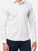 Camisa Calvin Klein Masculina Slim Grid Xadrez Branca - Marca Calvin Klein