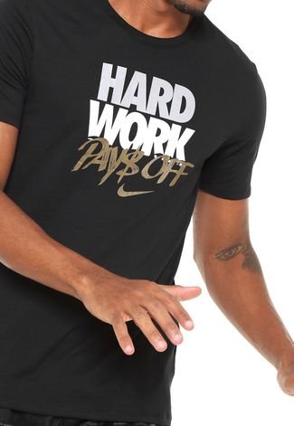 Camiseta Nike Hard Work Preta