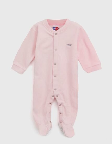 Pijama Tip Top Longo Infantil Liso Rosa - Marca Tip Top