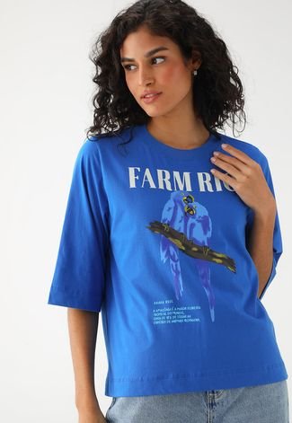 Camiseta FARM Reta Rio Azul
