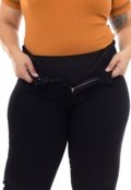 Calça Jeans Feminina Elegante Plus Size Preta Com Cinta Lipo Confortável Tecido Premium - Marca GARAIS MODA