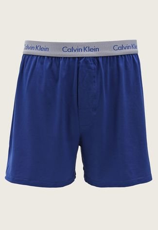 Samba Canção Calvin Klein Underwear Logo Azul