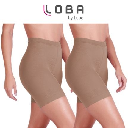 Kit 2 Cinta Shorts UP-LINE Loba Diminui e Modela a Cintura Pó de Arroz - Marca Lupo