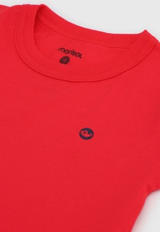 Camiseta Marisol Infantil Lisa Vermelha