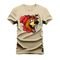 Camiseta Plus Size Estampada Confortável Premium Macia Urso Raiva - Bege - Marca Nexstar