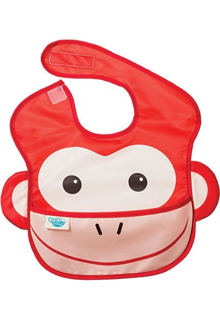 Babador Girobaby Macaco Fofo Vermelho - Marca Girotondo Baby