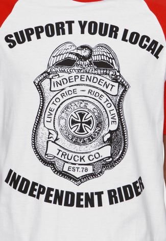 Camiseta Independent Raglan Bad Branca