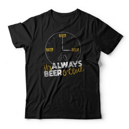Camiseta Beer O' Clock - Preto - Marca Studio Geek 