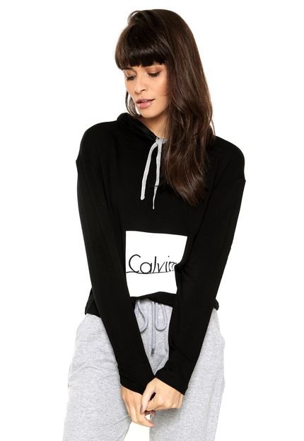 Moletom Fechado Calvin Klein Underwear Logo Preto - Marca Calvin Klein Underwear