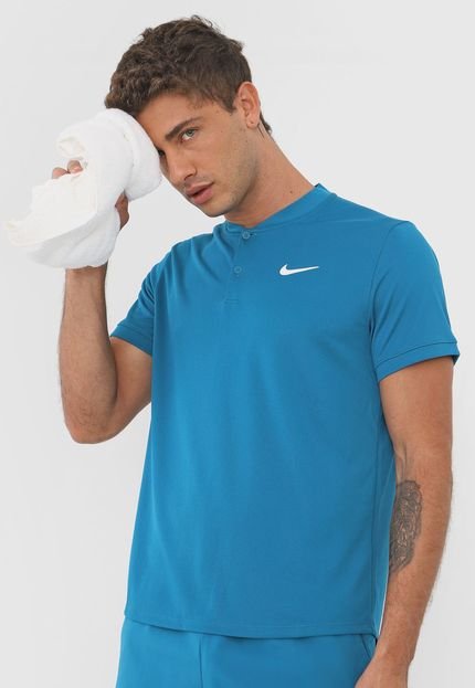 Camisa Polo Nike Reta Dry Blade Azul - Marca Nike