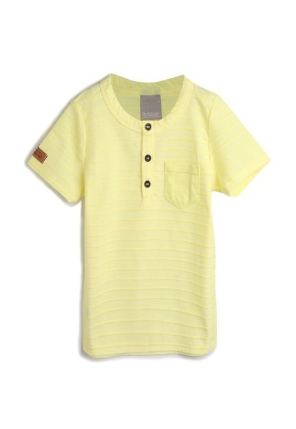 Camiseta Carinhoso Menino Bordada Amarela - Marca Carinhoso