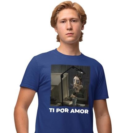 Camisa Camiseta Genuine Grit Masculina Estampada Algodão 30.1 T.I Por Amor - Azul Marinho - Marca Genuine