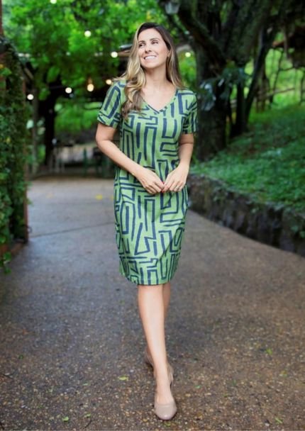 Vestido Estampado Verde | Pau a Pique - Marca Pau a Pique