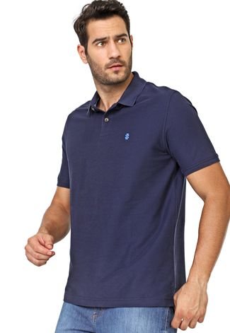 Camisa Polo IZOD Reta Lisa Azul-marinho - Compre Agora