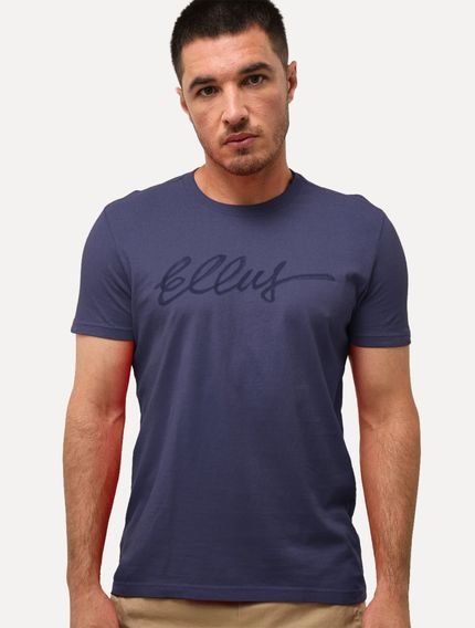 Camiseta Ellus Masculina Cotton Fine Manual Classic Azul - Marca Ellus