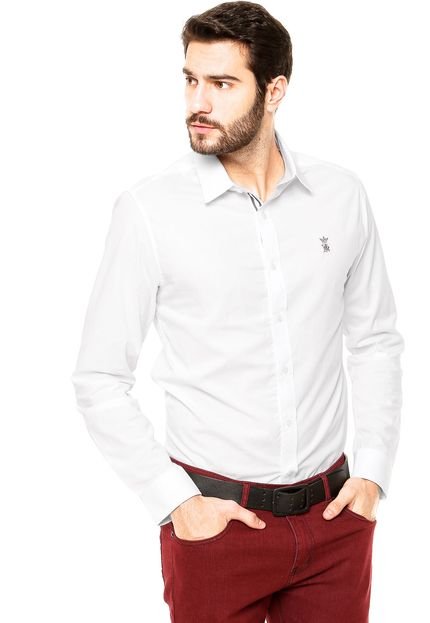 Camisa Sergio K Bordado Branca - Marca Sergio K