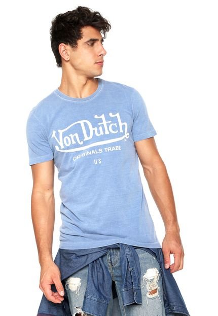 Camiseta Von Dutch  Original Trade Azul - Marca Von Dutch 