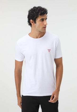 Camiseta Guess Logo Branca