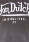 Camiseta Von Dutch Assinatura Degradê Cinza - Marca Von Dutch 